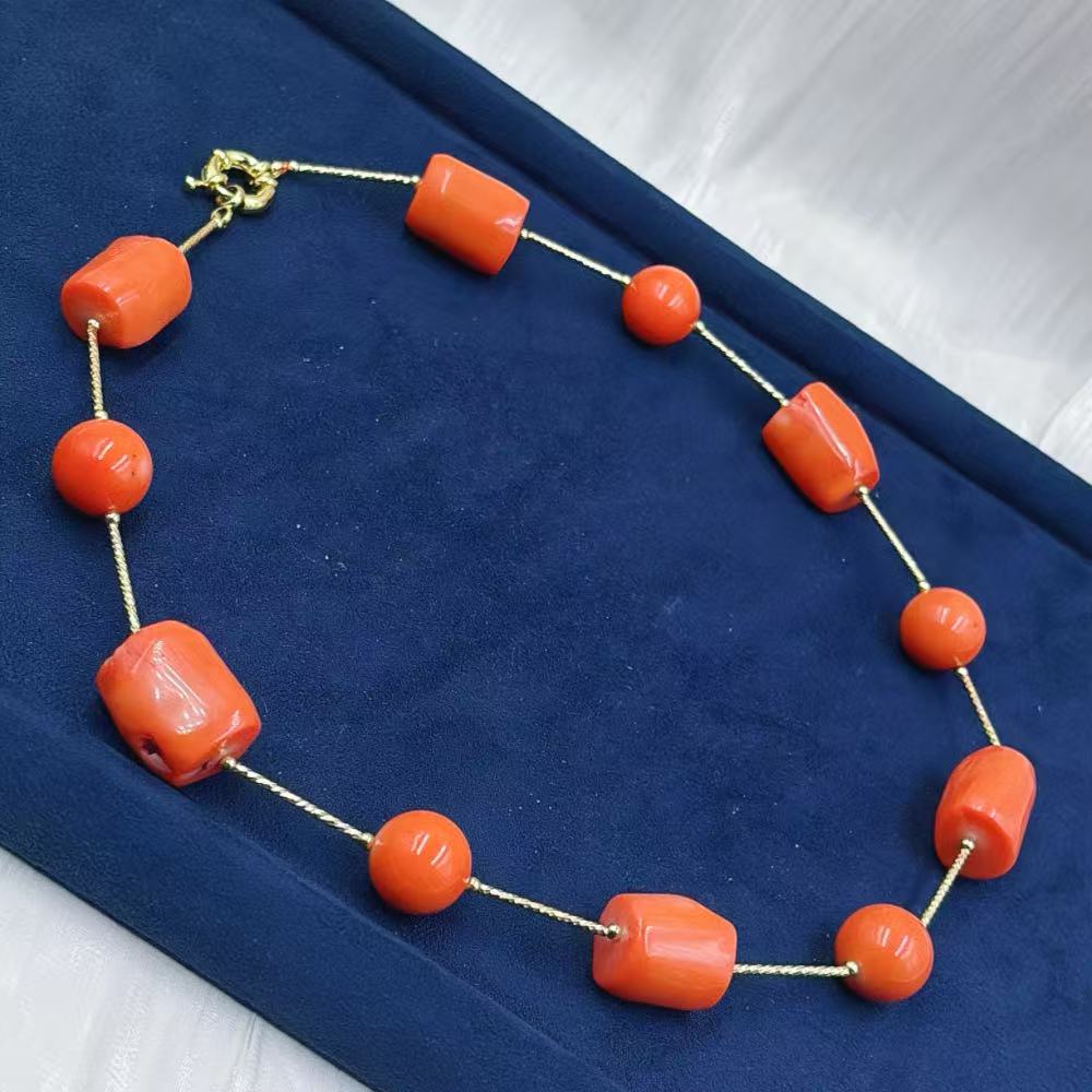 Freshwater Line - Collier court vintage pour femme en