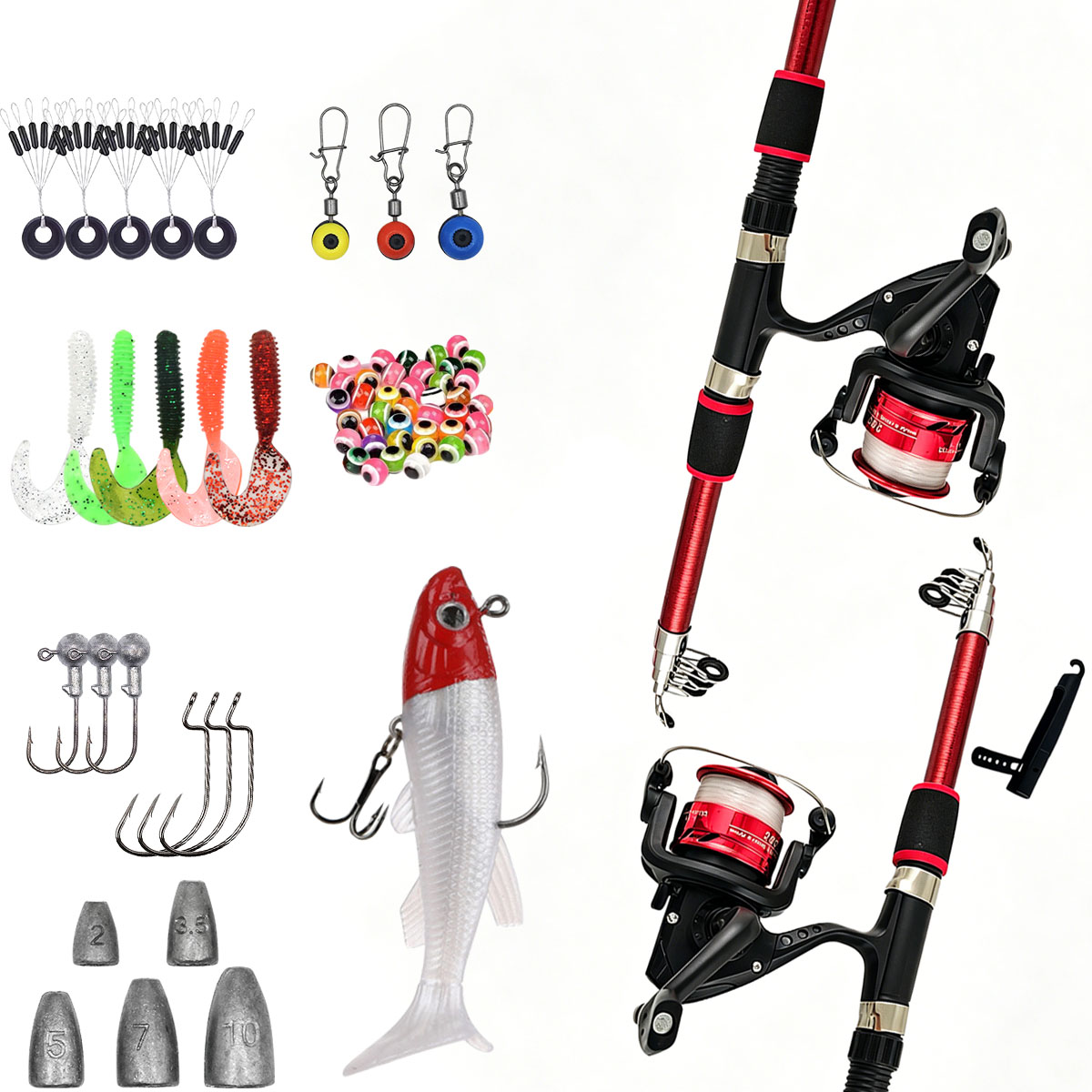 Ensemble canne à pêche et moul - Fishing Line Spooler avis et prix